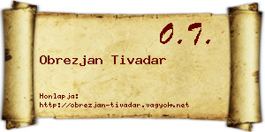 Obrezjan Tivadar névjegykártya