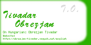 tivadar obrezjan business card